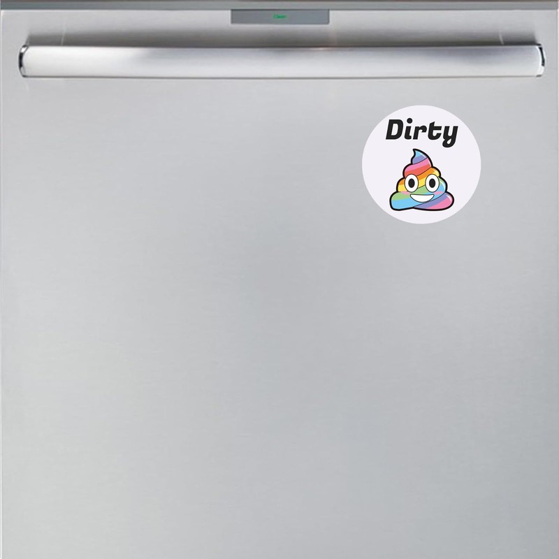 SURALIN Magnet Dishwasher Clean Dirty Sign Funny Design Magnet for