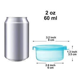 Youngever 9 juegos de almacenamiento de alimentos para bebés, contenedores de plástico para alimentos para bebés de 2 onzas con tapas