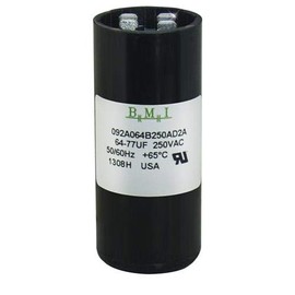 64-77 uF x 220/250 VAC - BMI Start Capacitor - # 092A064B250BD4A - Made in The USA