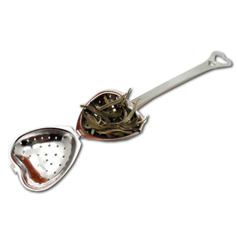 10Pcs Tea Filter, Heart Shape Tea Infuser Strainer, Reusable Stainless