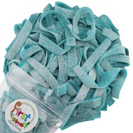 FirstChoiceCandy Sour Strip Belts (Cintaroos) (1.5 Pound (Pack of 1), Blue-Raspberry)