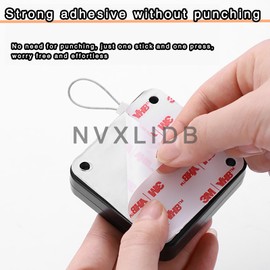 Upgraded Punch-Free 1000g Automatic Screen Door Closer, Storm Door Closer, Sliding Screen Door Automatic Closer with Steel Pull Cord for Bathroom, Bedroom, Kitchen (2 Pack) (2-Pack Black)