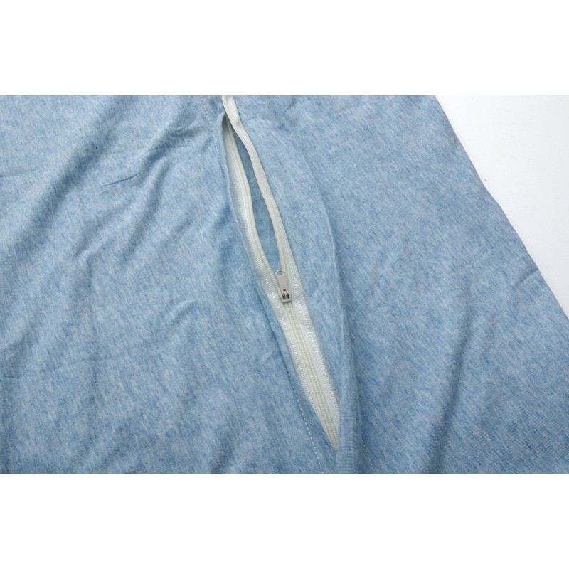 イケヒコ 布団カバー 無地 洗える オーガニックコットン使用 マドラス 枕カバー ブルー 43×63cm #1522299