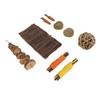 9Pcs Wooden Hamster Toys Arch Bridge Wooden Piece String Apple