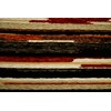 Vivid Cayenne Deep Red Heavy Chenille Painted Look Lodge Stripe