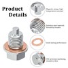 INNAL Magnetische ÖLablassschraube M14X1,5 Magnetische Dichtung Ölwannenablassmutter mit Dichtring Edelstahl