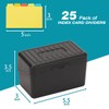H4D Index Card Holder 3x5 Inches with 25 Plastic Dividers,