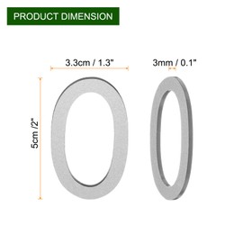 uxcell 20Pcs Self Adhesive Mailbox Numbers, 2" Acrylic Door Address Sign Stickers, Raised 3D Effect, for Residence, Apartment, Office Room, Mailbox (Number 0-9, Silver Tone)