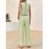 Tankaneo - Conjunto de ropa de 2 piezas para mujer,