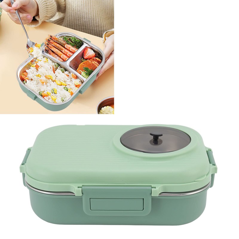 Thermal Lunch Box 304 Bowl Chopsticks Student with Portable Carry