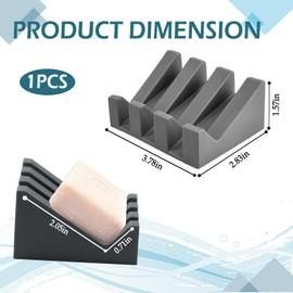 MAQILO Piano Keyboard Soap Dish, Silicone Self-Draining Soap Holder for Shower - Wall Mount Bathroom Organizer, Waterproof & Unbreakable (3.78"x2.83")