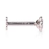0.04 ct Natural Diamond 14k White Gold Flower Nose Pin