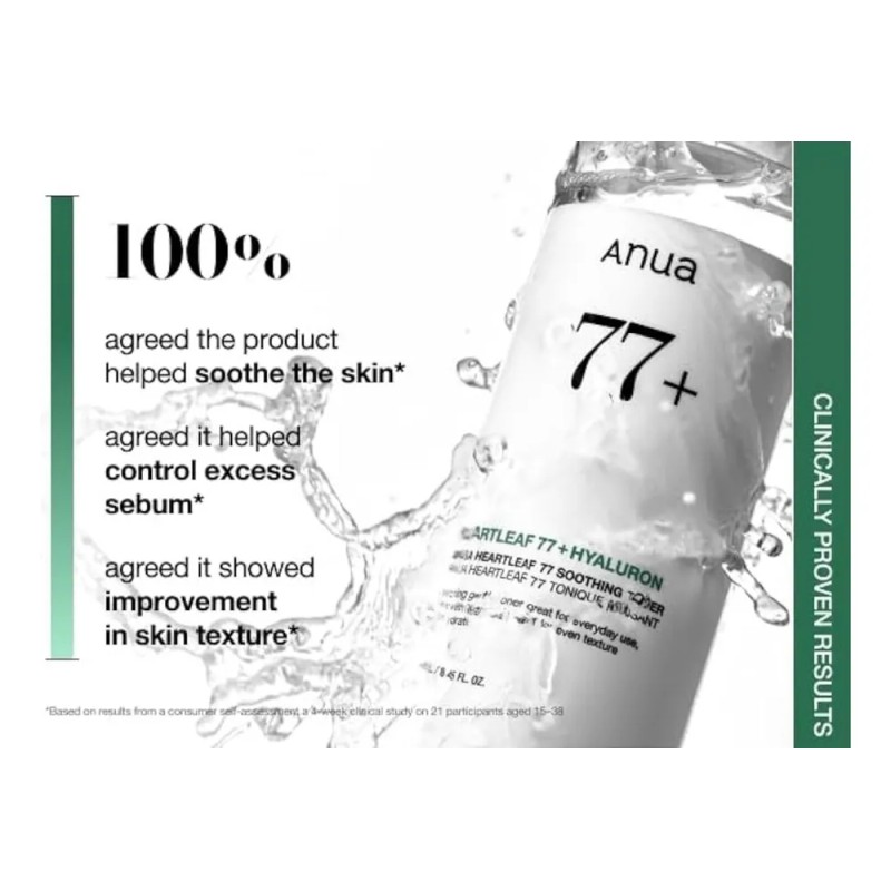 Anua Heartleaf 77 Hyaluron Tnico Calmante 250ml Coreano Acneica Danoche