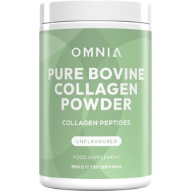 Omnia Pure Bovine Collagen Peptides Powder | 50 Servings | UK-Made Collagen for Radiant Skin, Stronger Hair, Nails & Joints | Packed with Essential Amino Acids for Optimal Health & Vitality | Grass-Fed & Hydrolysed