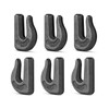 6Pack 3/8'' Weld-On Forged Clevis Grab Chain Hooks, Heavy Duty