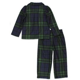 Komar Kids Holiday Green Plaid Toddler Girls 2pc Coat Pajamas (4T, Toddler Green)