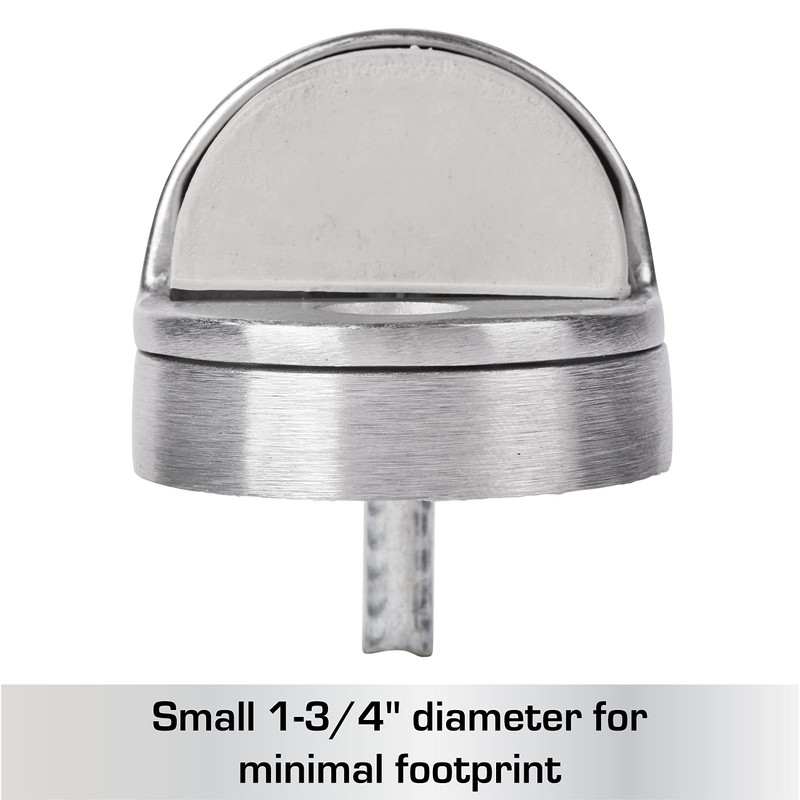 BRINKS Commercial - Dome Floor Door Stop, Satin Chrome Finish