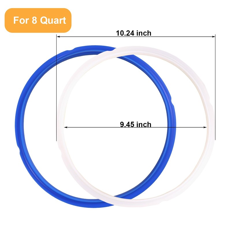 2 Pack Sealing Ring 8qt for Instant Pot Sealing Ring