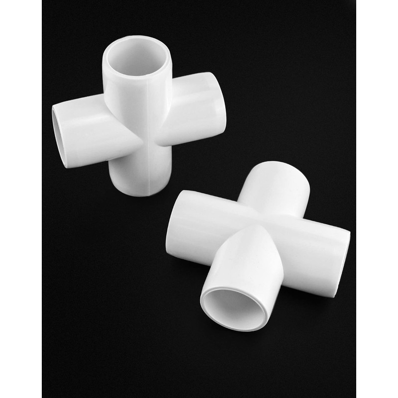 QWORK 4 Way 3/4" Cross PVC Fitting, 20 Pack PVC