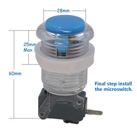 SJ@JX Arcade Game 2 Player Controller DIY Kit Microswitch Button 4&8 Way Joystick Zero Delay USB Encoder Fighting Stick Handles Console for PC MAME Raspberry Pi Retropie