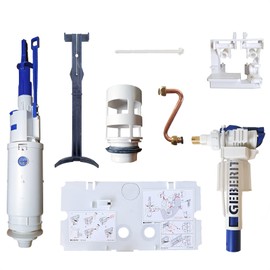 Geberit Replacement Parts Set for Repair and Conversion of Geberit Cisterns 1988-1998 to 2-Flush