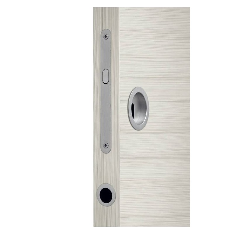bricoleva.it Sliding Door Lock Set Round Rosette with Key Handle