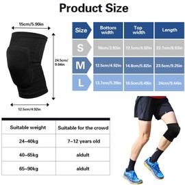 XWCHASA Protective Knee Pads, Non-Slip Knee Brace Soft Knee Pads, Volleyball Knee Pads for Dancers, Soft Breathable Knee Pads for Men Women Kids Knees Protective