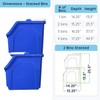 Recycling Rules! 6 Gallon Stackable Recycling Bin Container in Blue,