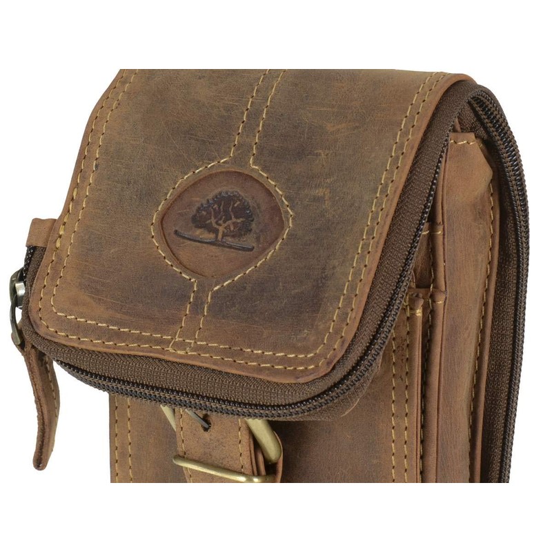 Greenburry Vintage Leather Belt Bag 10 cm, brown