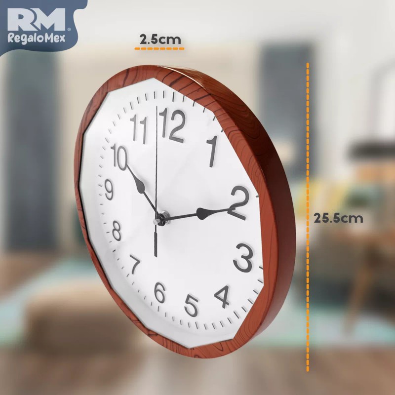 Rm Regalomex Reloj Análogo De Pared Minimalista