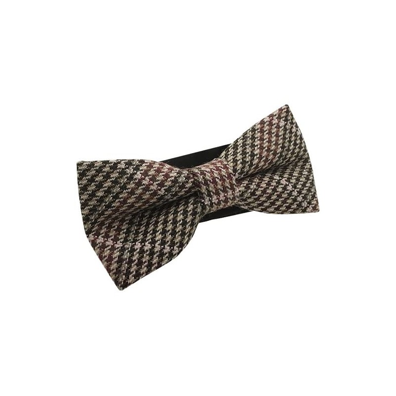 Bowties.jp bd731 Brown Glen Check Wool Bowtie, Bowtie, Easy to