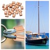 sourcing map 1/8"(2.5mm) Wire Rope Stop Sleeve, Copper Crimping Loops