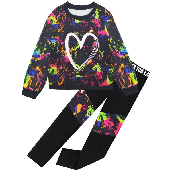 EuquixZeph Girls 2 Piece Outfits Kids Clothes Sets Sweatsuit Tracksuit