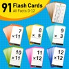 BenBen Multiplication Flash Cards 0-12, 91 Cards, Times Table Flash