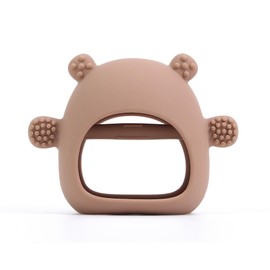 100% Food Grade Silicone Baby TEETHER Teething Toys for Babies (Caramel)