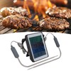 Digital Thermometer Dual Probe Meat Temperature Meter Tester Timer Alarm