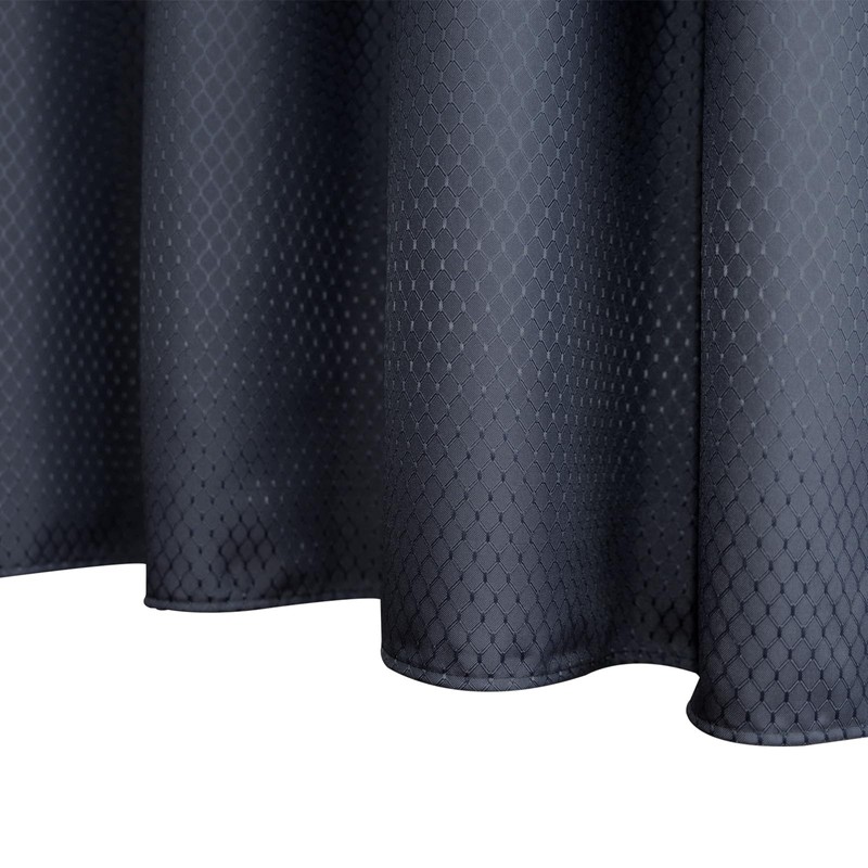 YISURE Black Short Shower Curtain for Walkin Tub, Polyester Fabric