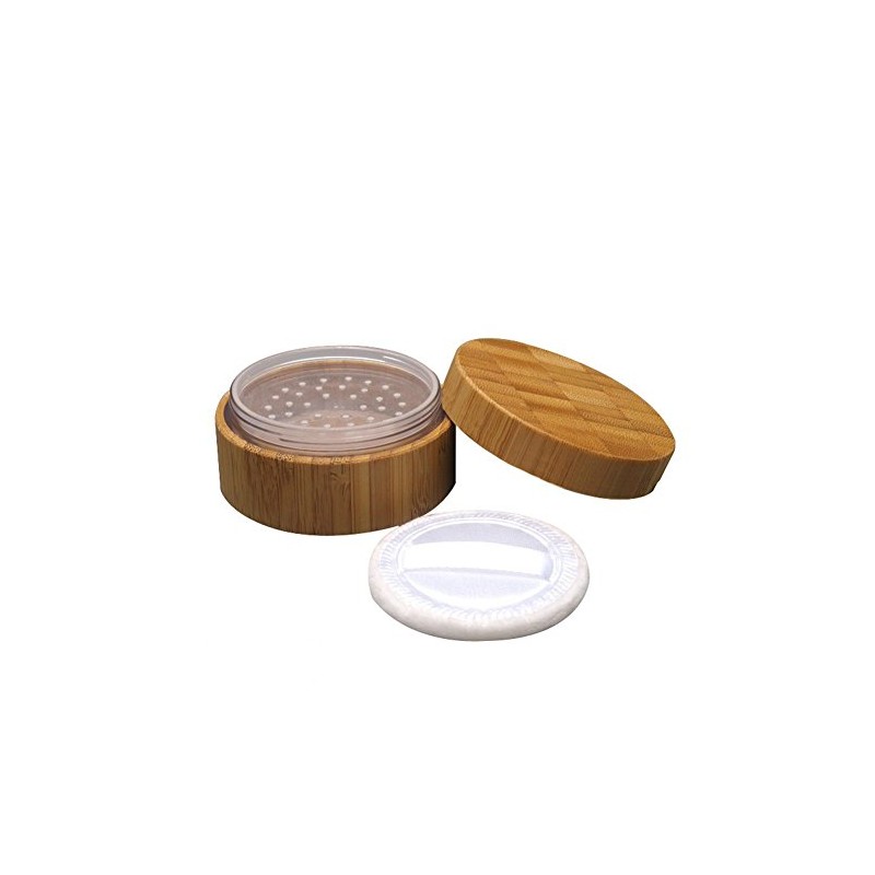 30ml 1 oz Empty Bamboo Loose Powder Box Case Container