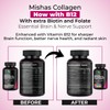 Multi Collagen Hair Pills - Biotin 10,000mcg, Keratin and Hyaluronic
