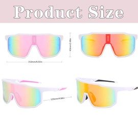 Pack of 2 Cycling Glasses Men Women Quick Glasses UV 400 Protection Sunglasses Cycling Glasses Cycling Glasses Cycling Glasses with Comfortable Nose Pad for Outdoor Activities MTB Road Bike Cycling