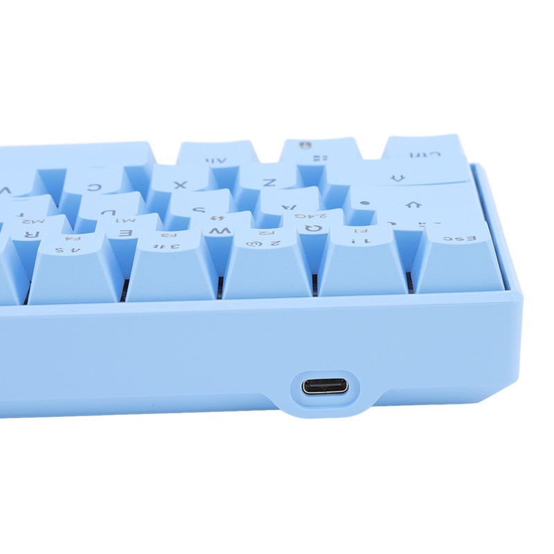 Mechanical Keyboard 64 Key White Light 3 Mode Ergonomic Layout