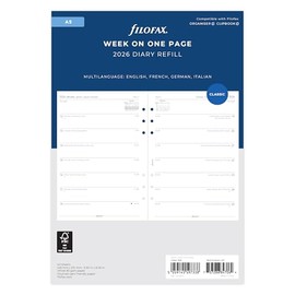 Filofax A5 week per page 4 language 2026 diary 26-68517