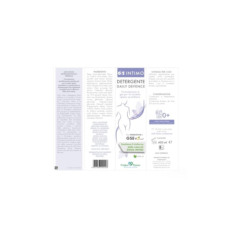 GSE Intimo Daily Igiene Intima Quotidiana Waschmittel, 400 ml