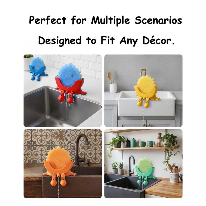 Cute Hanging Sponge Holder with Drainage – Keeps Your Sponge