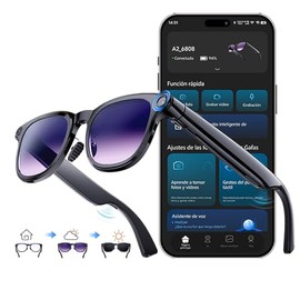 2one Gafas Inteligentes con IA, Audio Bluetooth, Cámara 8 MP