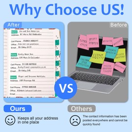 Address Book with Alphabetical Tabs, Phone and Address Book for Organizing Contacts, Hardcover in Small and Large Print, Suitable for Home and Office