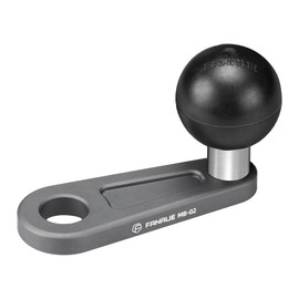 FANAUE Aluminiumlegierung 1 Zoll Kugelkopfadapter mit 10mm Befestigungslöchern für Motorrad Spiegelstangen, kompatibel mit RAM Mount B Größe Doppelbuchsenarm und Fahrräder Motorräder Handyhalterung