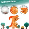 lilizzhoumax Simulation Parasaurolophus Hand Puppet Plush Toy, Stuffed Animal Plush
