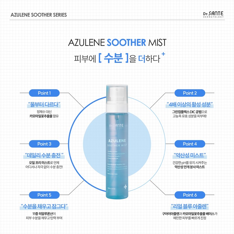 Sante Azulene Soother Mist 100ml Watery Glow Moisture / 상떼