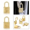 10pcs Mini Cute Diary Padlocks Gold Small Luggage Locks with